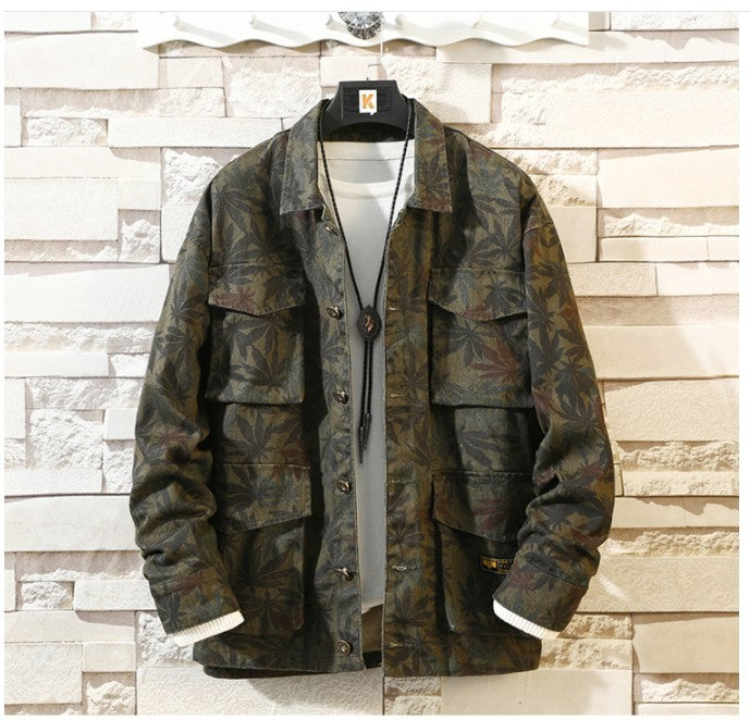 Men's Camouflage Denim Jacket