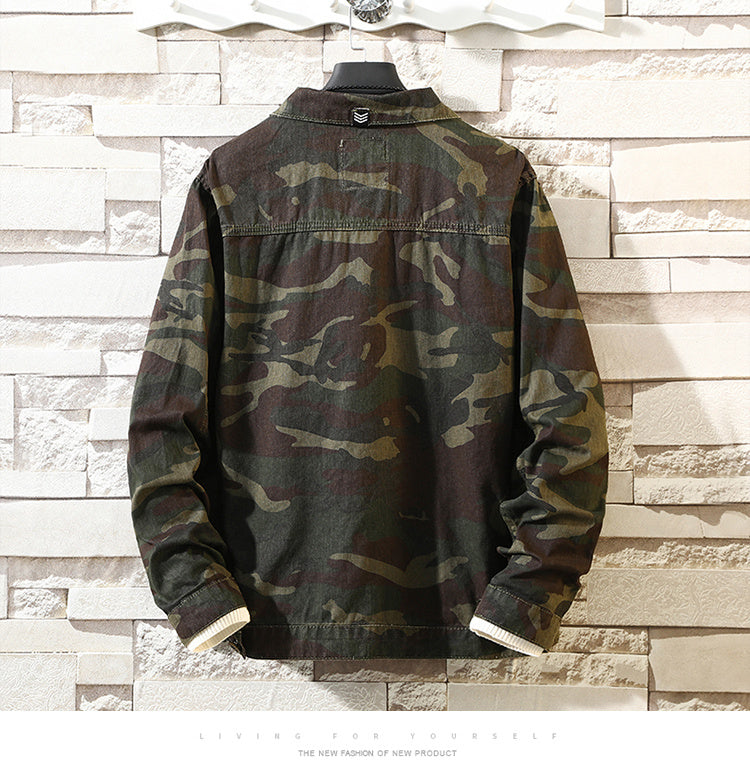 Men's Camouflage Denim Jacket