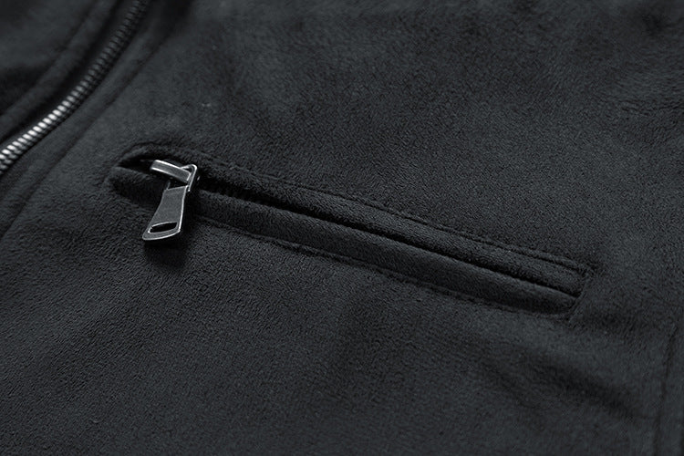 Men's Suede Zipper Jacket