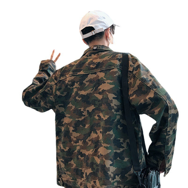 Men's Camouflage Denim Jacket