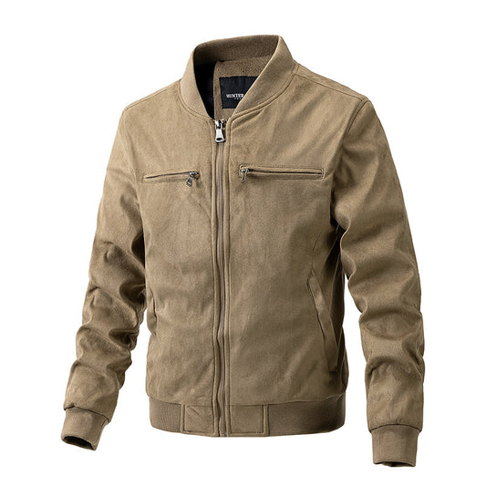 Men's Suede Zipper Jacket