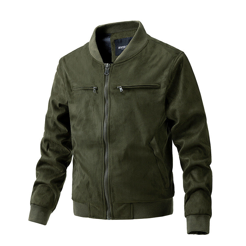 Men's Suede Zipper Jacket