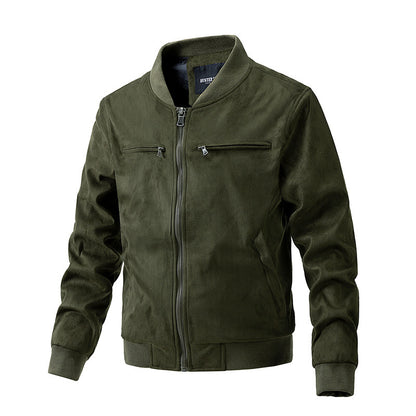 Men's Suede Zipper Jacket