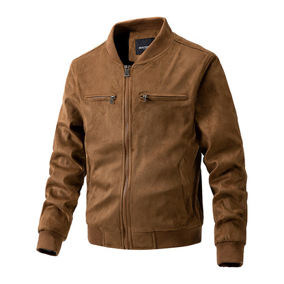 Men's Suede Zipper Jacket