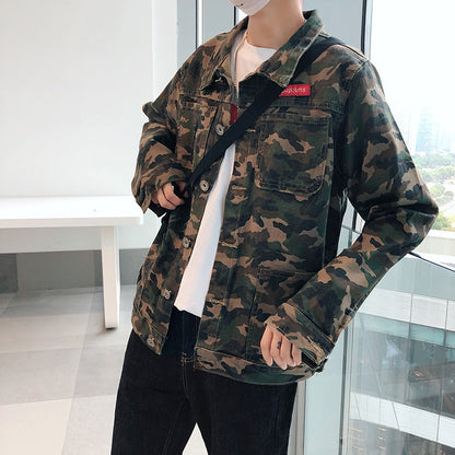 Men's Camouflage Denim Jacket